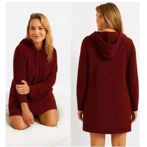 State of Day Intimates Hooded Lounge Sweater Pockets Port Heather XS NEW